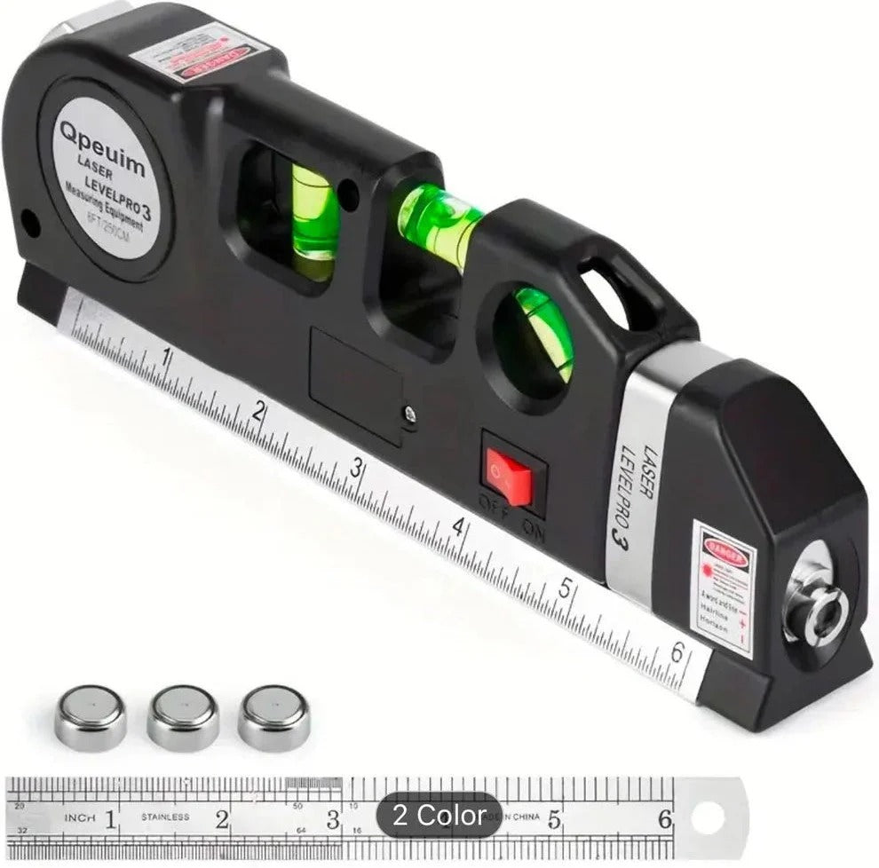 4 in 1 Fixit Laser Level Pro Multi-Purpose Measuring Tool With 8 Feet Tape