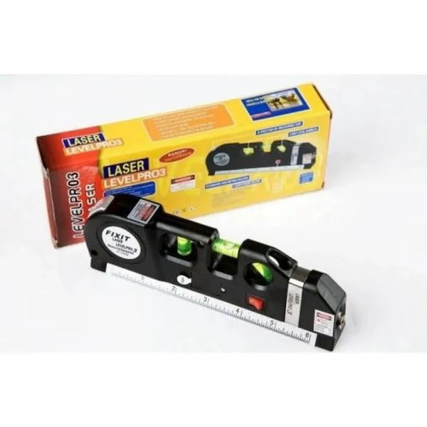 4 in 1 Fixit Laser Level Pro Multi-Purpose Measuring Tool With 8 Feet Tape