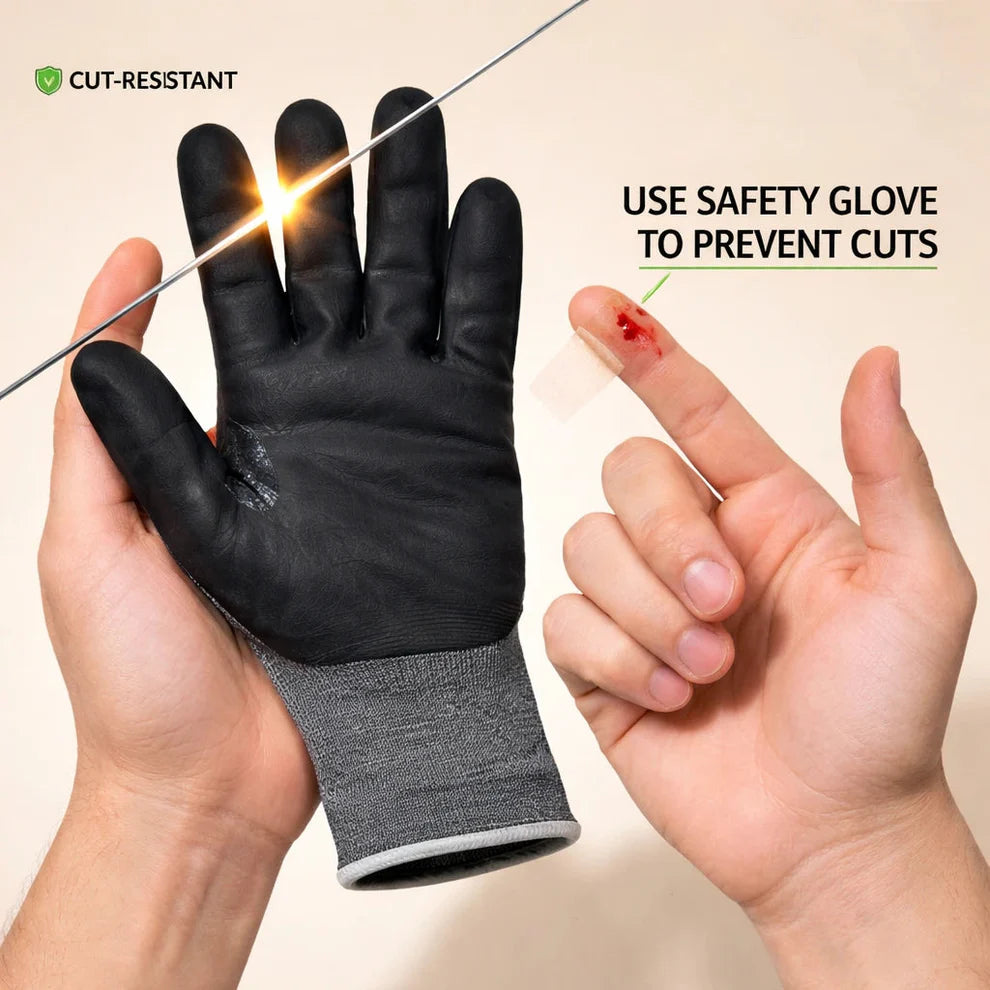 Anti-Cut Safety Gloves (Basant)