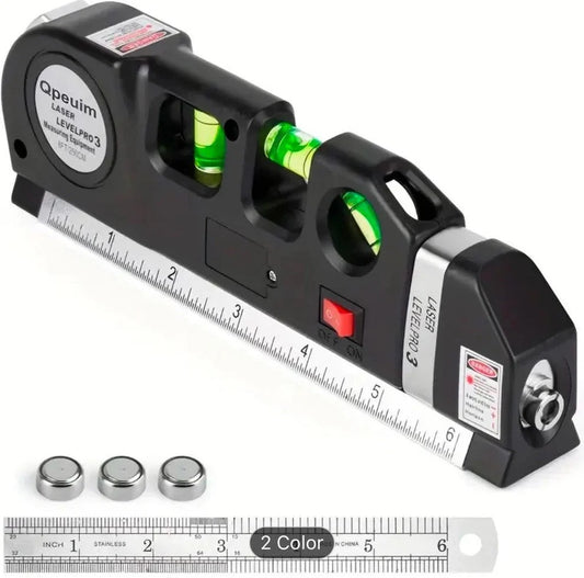 4 in 1 Fixit Laser Level Pro Multi-Purpose Measuring Tool With 8 Feet Tape